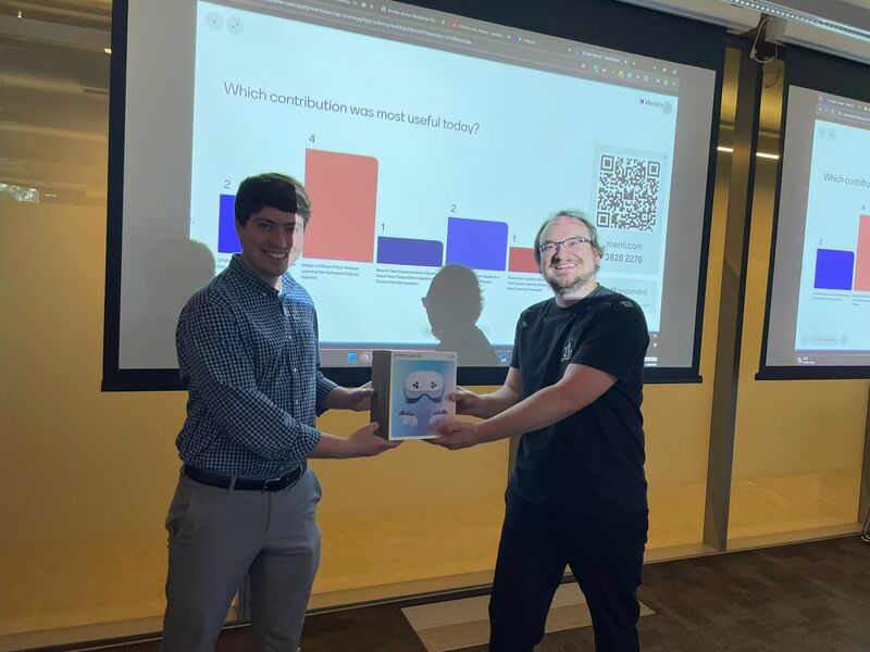 Most Useful Practical Information award presentation